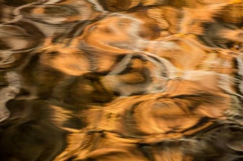 Abstract;Abstraction;Bronze;Brown;Copper;Gold;Great Smoky Mountains;Great Smoky Mountains National Park;Mirror;Nature;Oneness;Orange;Pattern;Peaceful;Reflection;Reflections;Ripple;River;Shape;Stream;Tan;Tennessee;United States;Water;tranquil;zen
